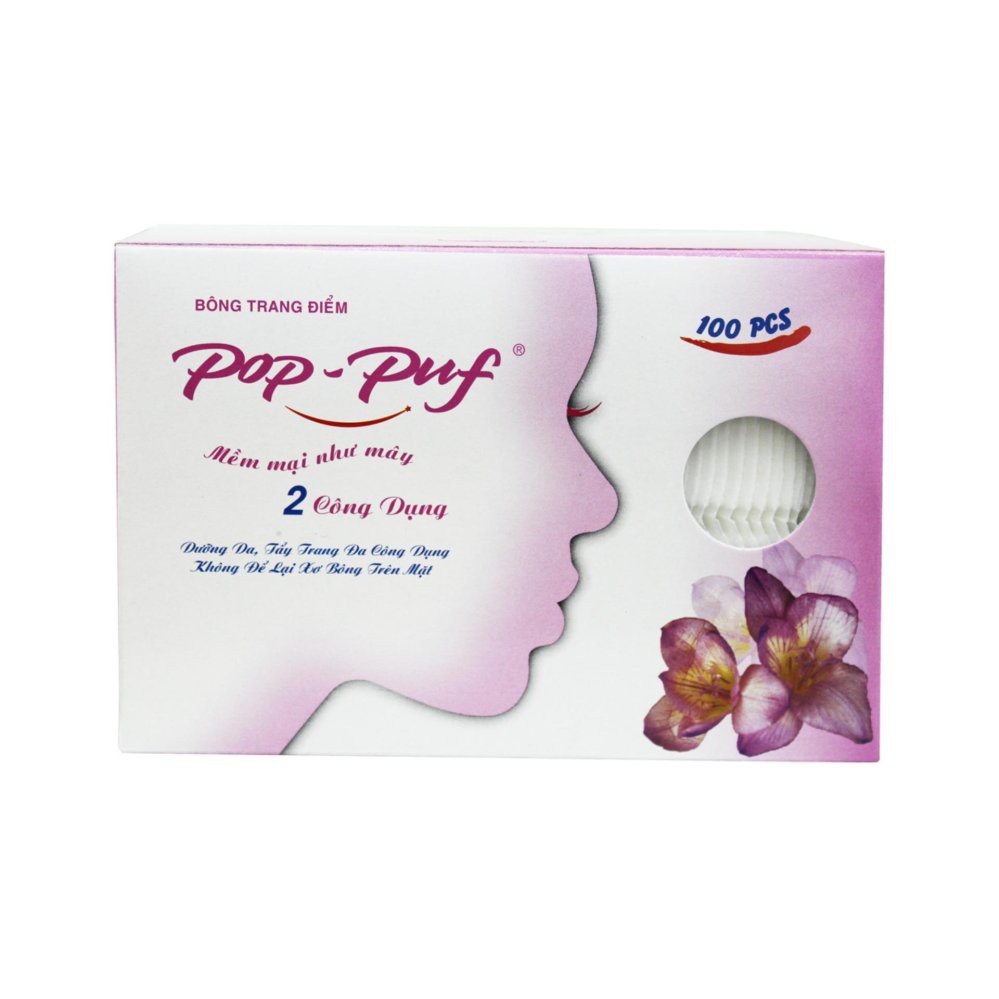 BÔNG TRANG ĐIỂM POP-PUF 100 miếng