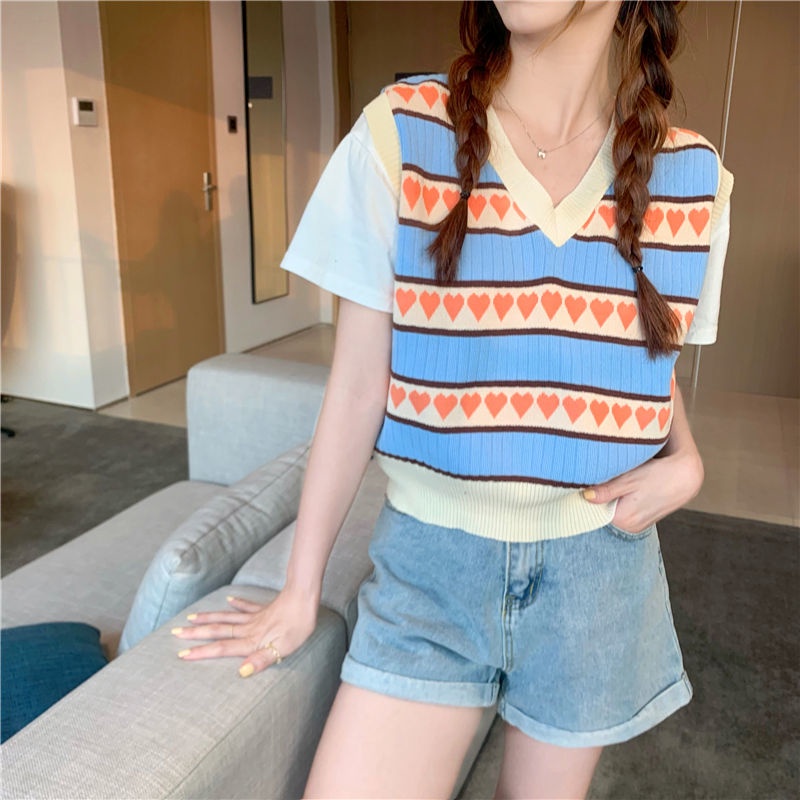 Áo không tay kiểu hàn quốc thời trang retro