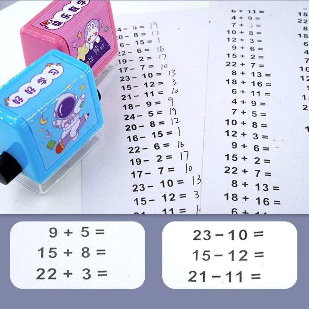 CLEOES Con Dấu Lăn Số Kèm 100 Con Dấu In Số Dùng Trong Giáo Viên