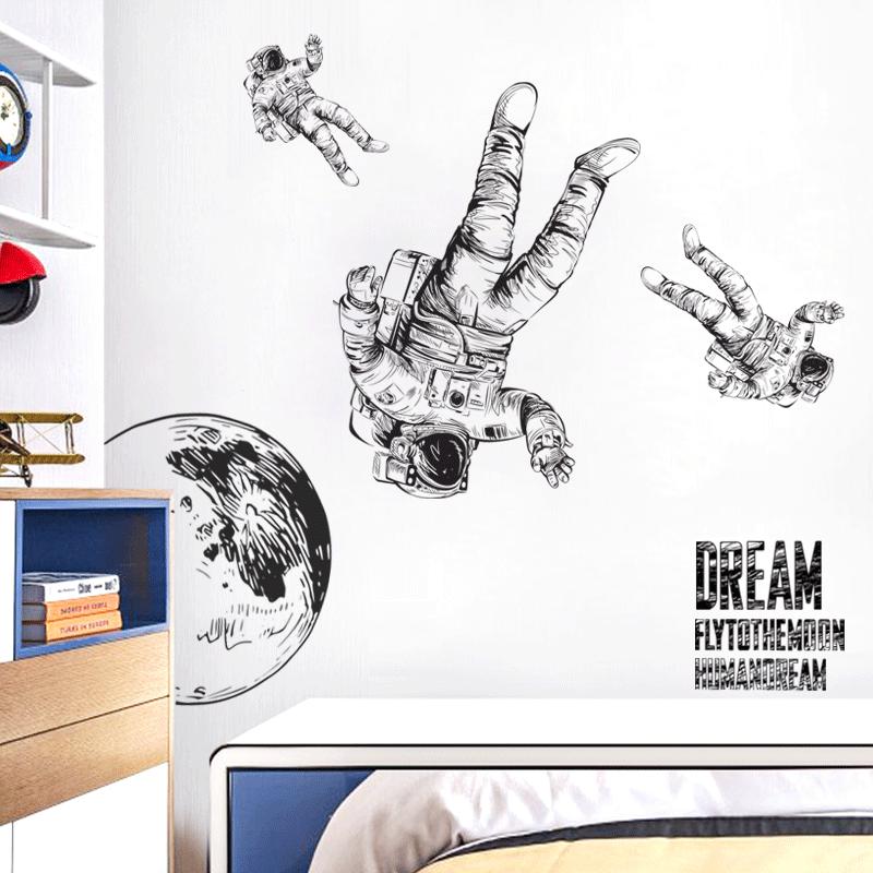Miếng Dán Tường Vinyl Hình Phi Hành Gia