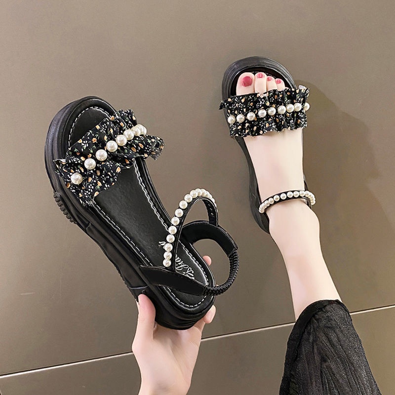 Giày Sandal Đế Dày Thời Trang Đi Biển Cho Nữ