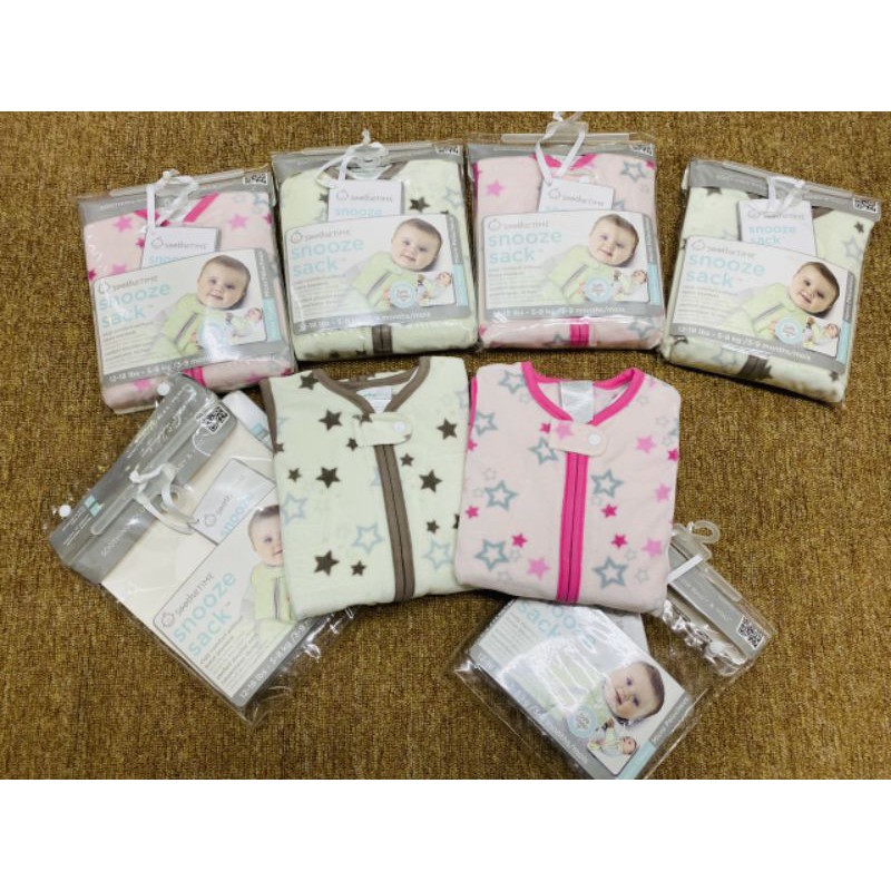 Túi ngủ băng lông soothetime cho bé 3-6m - hàng xuất xịn (katydang)