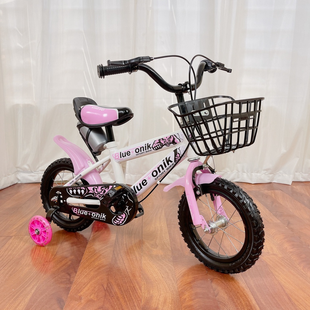 Xe đạp cho bé  𝑭𝒓𝒆𝒆𝒔𝒉𝒊𝒑  Xe đạp trẻ em cho bé thể thao bánh xe 12 inch / 14 inch mẫu mới nhất màu hồng 9BABY