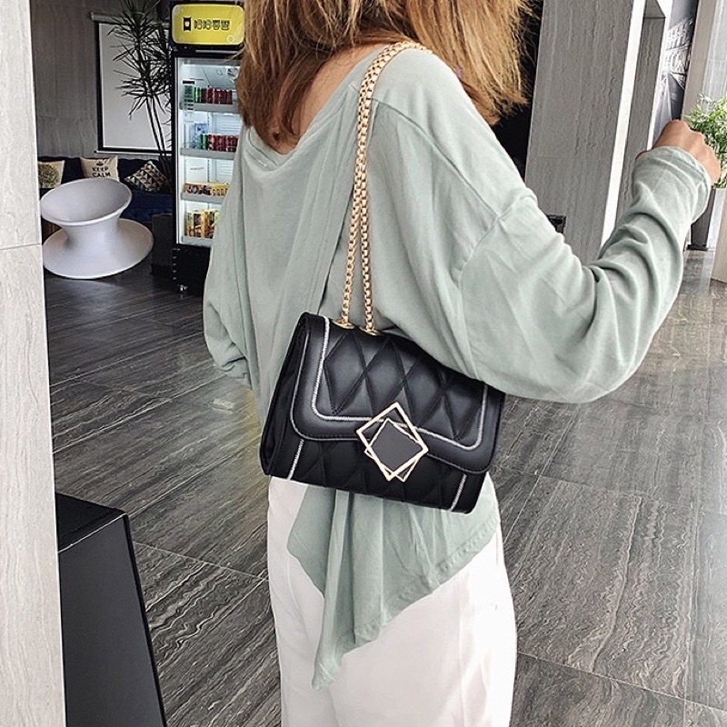 Túi xách nữ đeo chéo khoá gương phong cách hàn quốc Zuliashop8386