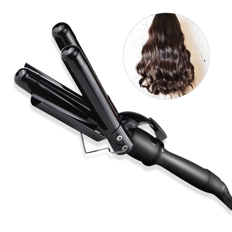 Máy Bấm Tóc Gợn Sóng 3 Trục HE-19 Màu Đen Có Size 22-25-28