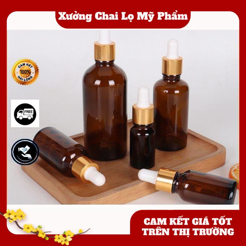 Lọ Chiết Serum ❤ GIÁ TỐT NHẤT ❤ [15ml,20ml,30ml] Lọ đựng tinh dầu bóp giọt Khoen Vàng chiết mỹ phẩm , phụ kiện du lịch