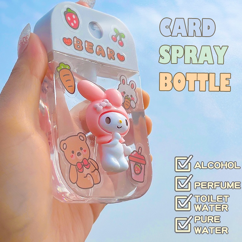 Bình Xịt Mini Hình Hoạt Hình Kèm Phễu Dán Tiện Dụng Mang Theo Du Lịch Ngoài Trời