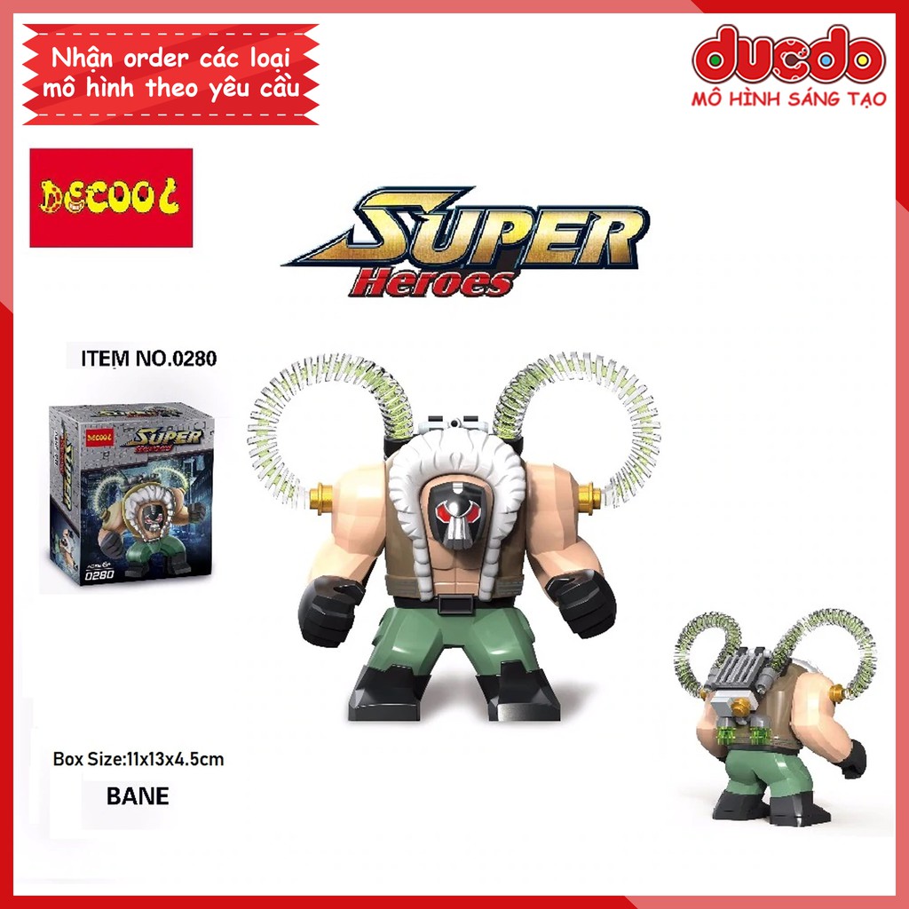 Bigfig siêu tội phạm BANE DC Comics - Đồ chơi Lắp ghép Xếp hình Mini Minifigures Big Fig Batman PG 379 DECOOL 0280