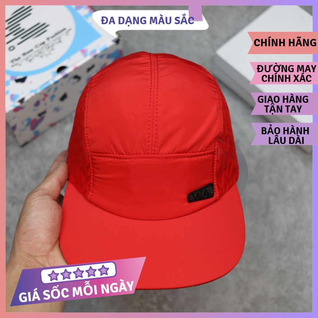 Mũ Lưỡi Trai Thời Trang Nam Nữ NÓN CAM Nón Kết Bằng Màu Đỏ Phối Lưới 2 Bên Form Chuẩn