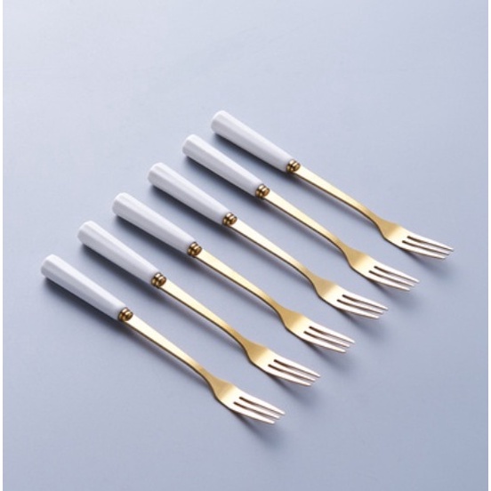 THÌA DĨA SANG CHẢNH CÁN SỨ XANH NGỌC BÍCH SIZE NHỎ