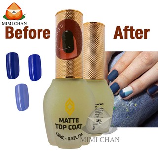 Sơn Bóng Lì Matte Topcoat 15ml, Chai Biến Lớp Sơn Bóng Thành Màu Nhám Lỳ Cá Tính, Trẻ Trung