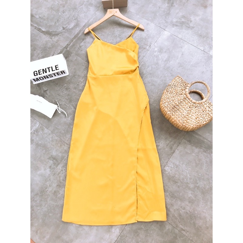 ⚡️Đầm maxi 2 dây hở lưng xẻ chân