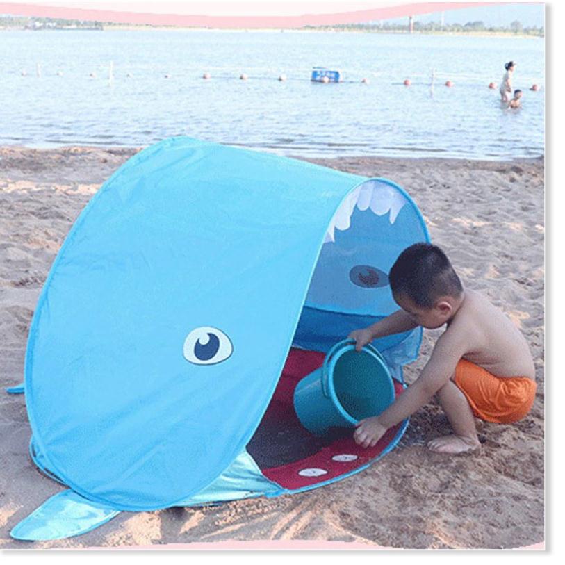 Lều đi biển tự bung kiêm bể bơi mini cho bé hình cá 1M2