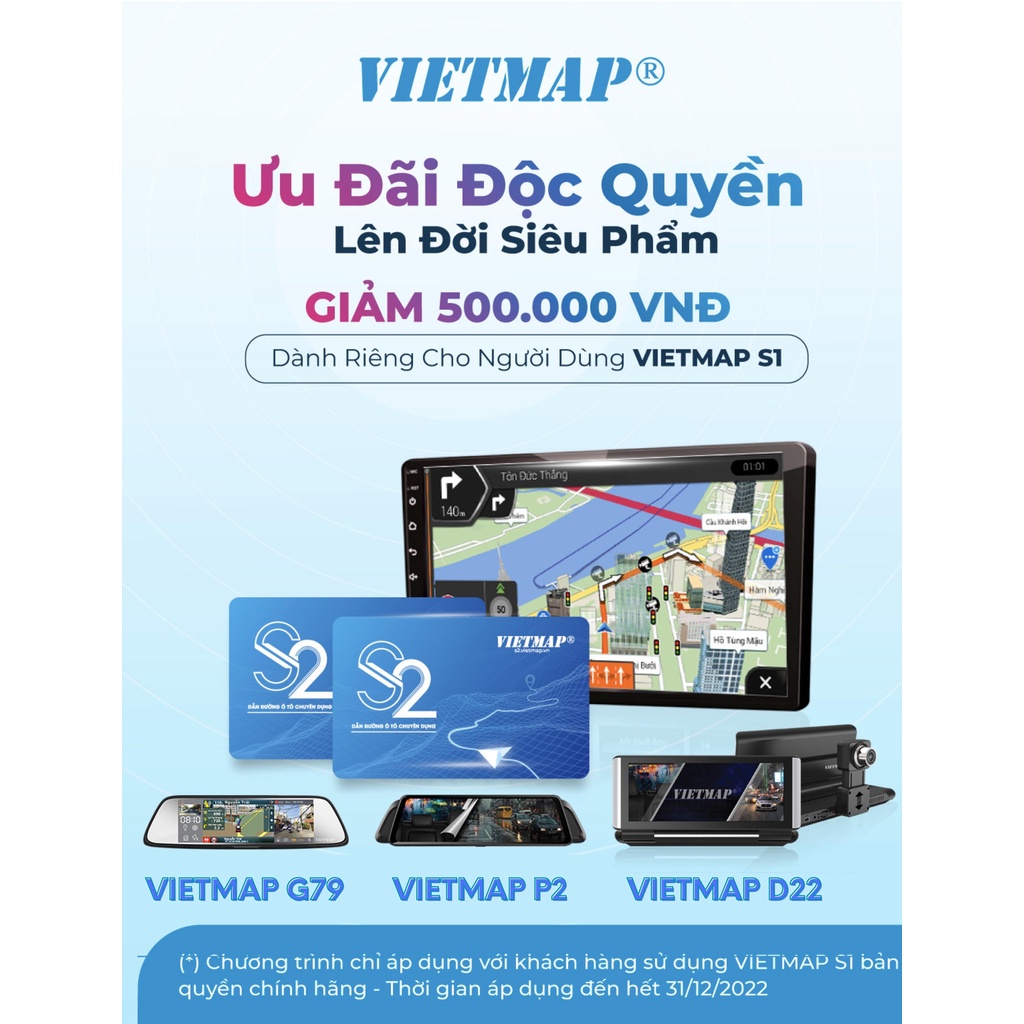 Phần mềm dẫn đường ô tô chuyên dụng VIETMAP S2 Key - Hàng chính hãng