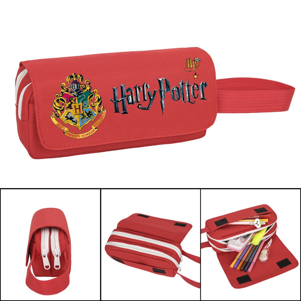 Túi Đựng Bút Bằng Vải canvas Hai Lớp Sức Chứa Lớn Họa Tiết harry potter Mẫu Giáo 2023