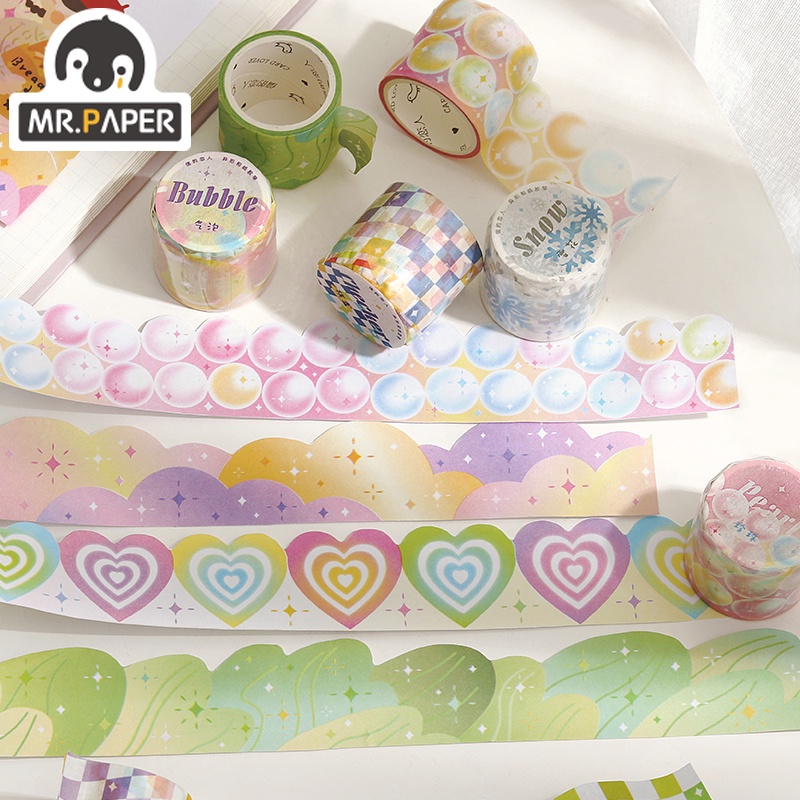 Ông. Cuộn Băng Keo Giấy Washi Đa Năng Trang Trí Sổ Tay DIY