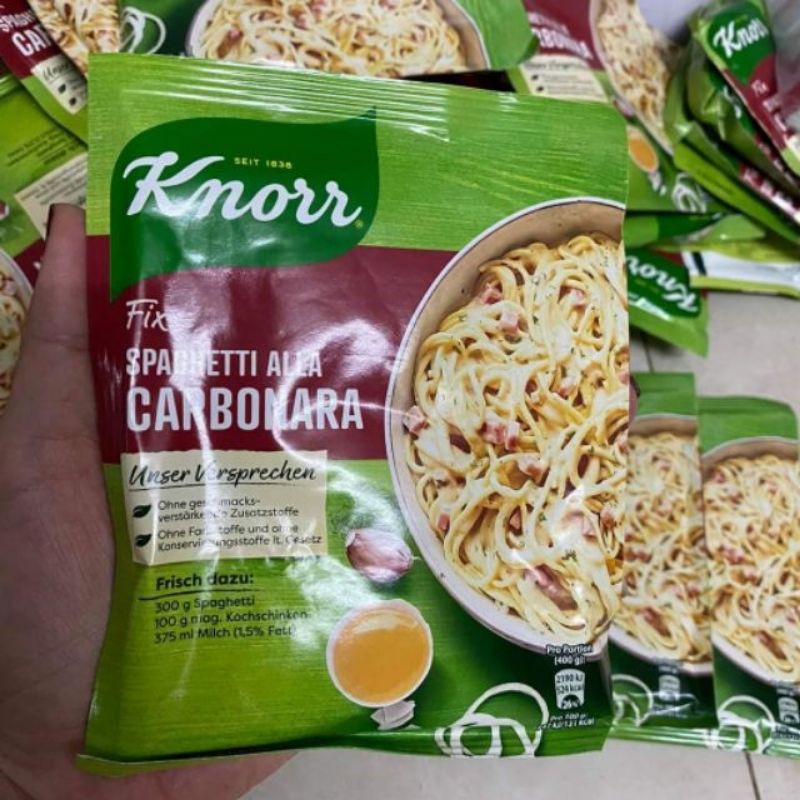 Hàng nội địa Đức - Sét 3 gói Gia vị làm nước sốt mỳ Ý Spaghetti hiệu Maggi, knorr