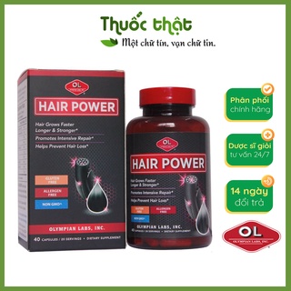 Olympian Labs Hair Power hộp 40 viên - Viên uống dưỡng tóc, kích thích mọc tóc
