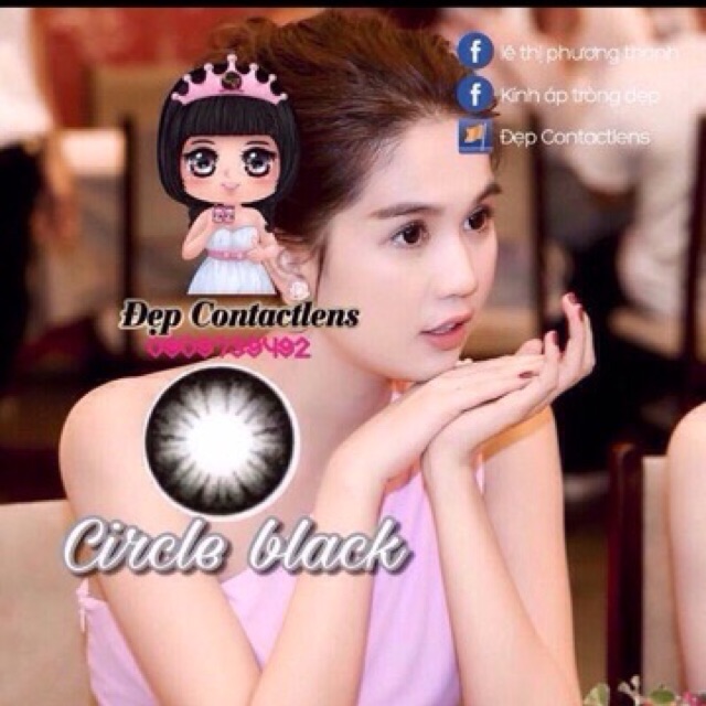 Lens vassen Hàn Quốc KÍNH ÁP TRÒNG_Circle Black