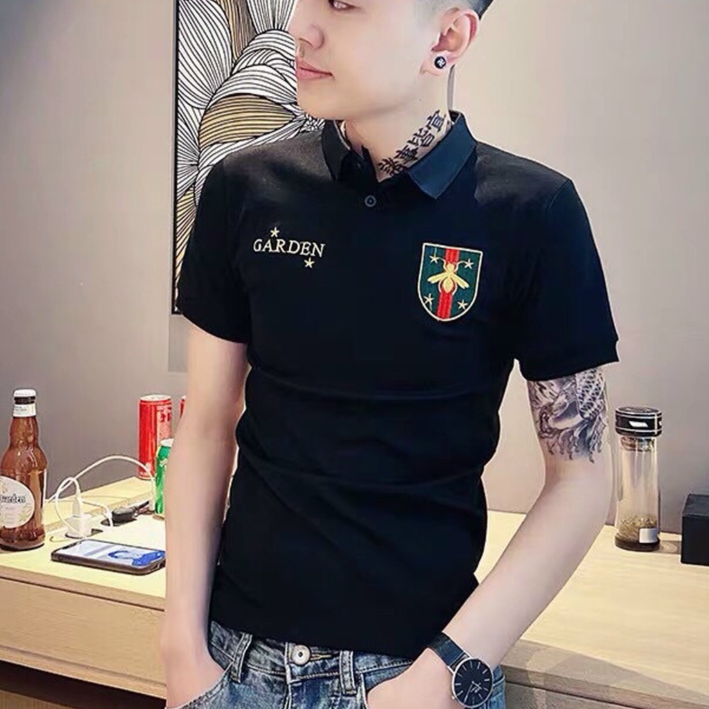 Áo thun nam cổ trụ ngắn tay Ms 14