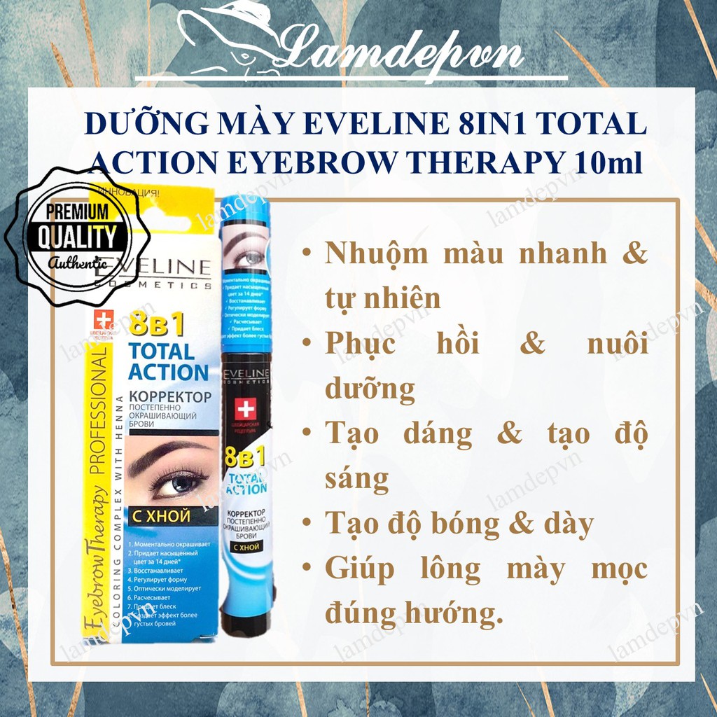 Dưỡng Lông Mày Eveline 8in1 Giúp Nuôi Dưỡng Chân Mày Dày Và Rậm