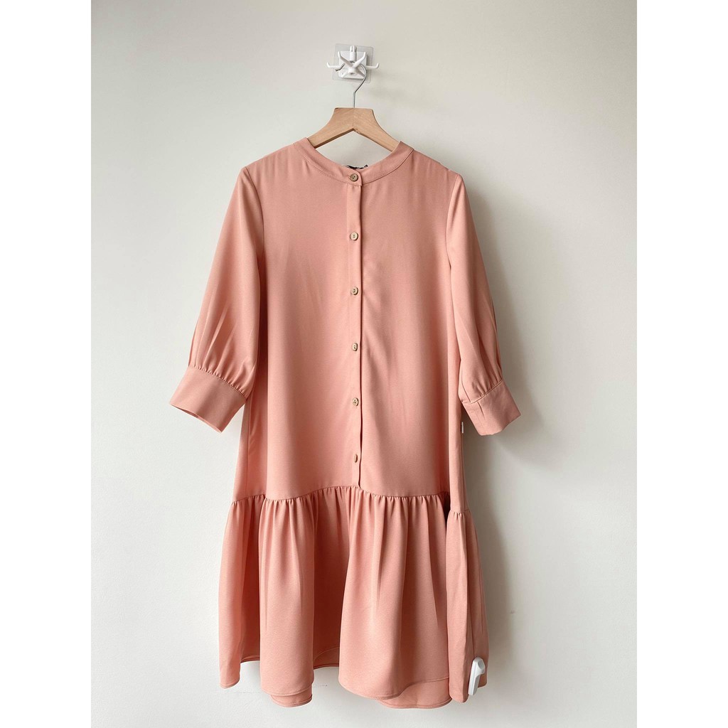 Váy suông cổ tàu tay lỡ đuôi cá TIIN STORE V0T018 | BigBuy360 - bigbuy360.vn