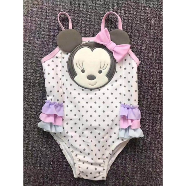 Đồ bơi bé gái chất thun hình mickey dễ thương 3 - 7 kg