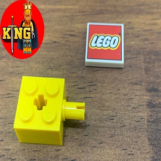 Lego yellow brick, modified 2 x 2 with pin and axle hole đồ chơi lego