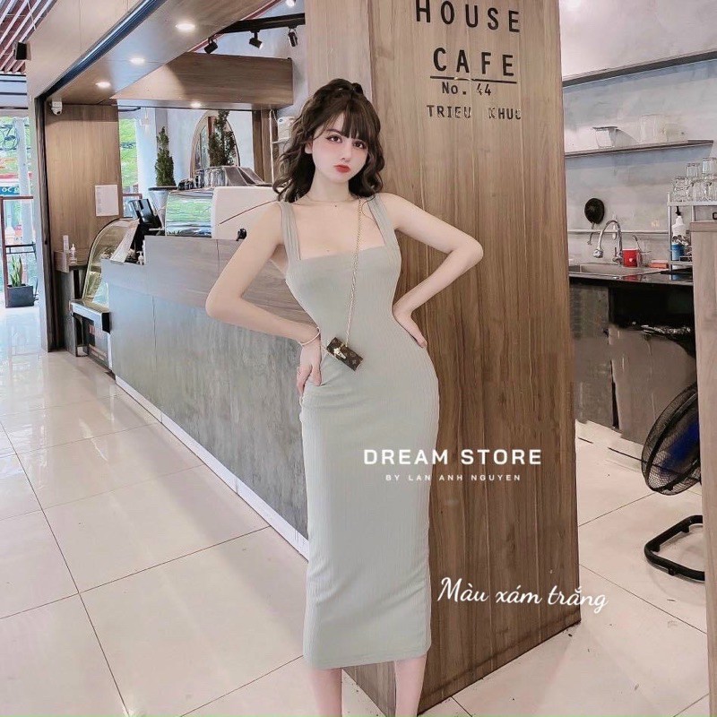 Đầm body 2 dây bảng to form dài, đầm maxi nữ tính - 25 Store