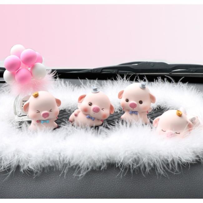 Set gia đình heo hạnh phúc trang trí taplo ô tô, táp lô xe hơi hàng đẹp - D&amp;A Shop Dong Auto