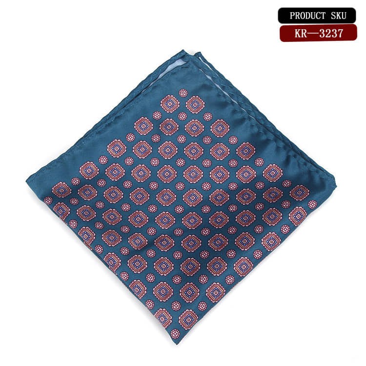 Khăn cài áo vest cho nam _Pocket square họa tiết ô vuông