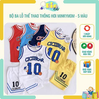 Set quần áo ba lỗ thể thao, bộ áo bóng rổ sát nách Minky Mom cho bé trai bé gái từ 8 đến 18kg - Riokids