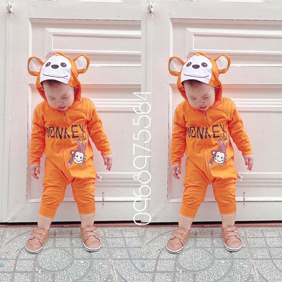 BODY HÌNH THÚ KHỈ CAM DÀI TAY