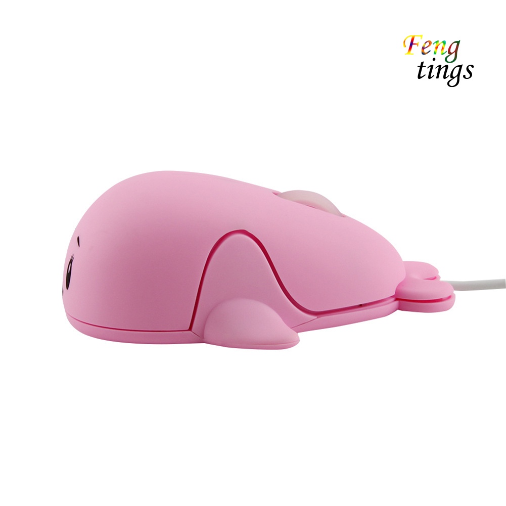 Chuột Quang Gaming Có Dây 1200dpi Hình Cá Voi Dễ Thương
