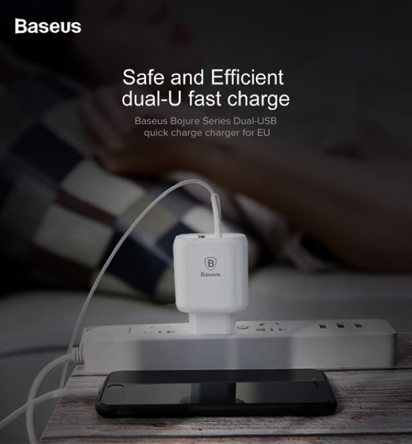 Bộ sạc nhanh đa năng 32W Baseus Bojure cho Smartphone/ Tablet/ Macbook (2 Ports , USB + Type C PD Quick charge 3.0)