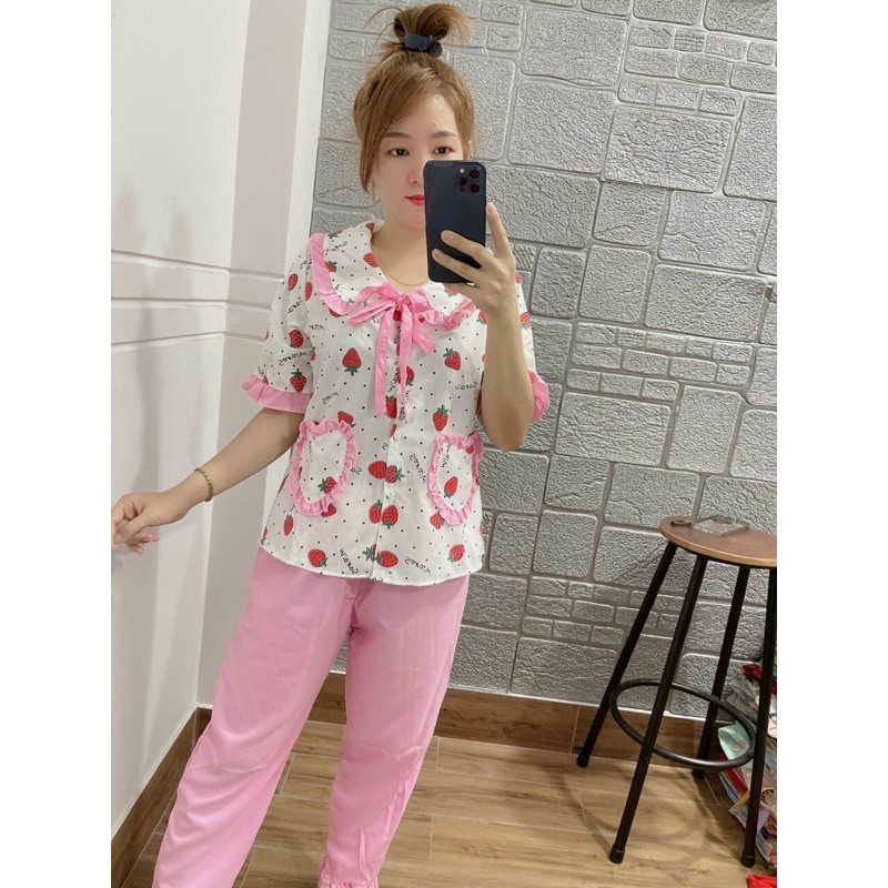 Bộ Pijama Tiểu Thư Dâu Siêu Xinh | BigBuy360 - bigbuy360.vn