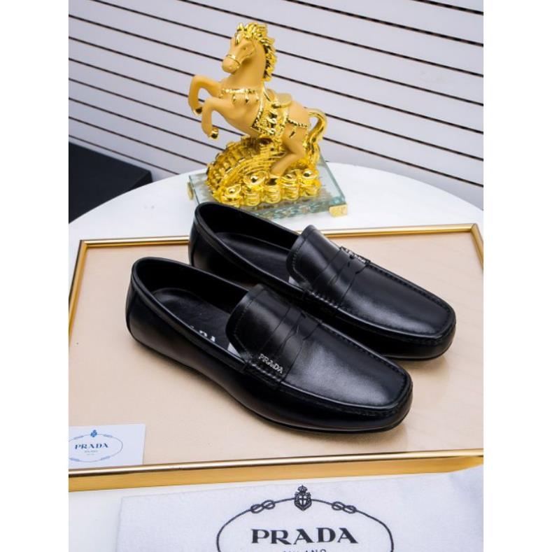 Giày lười nam da bò nguyên tấm Prada thời trang công sở 🚐