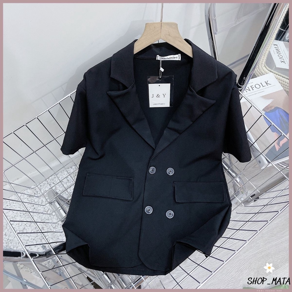 Áo blazer nữ ngắn tay dáng dài nhiều màu. Vest nữ trẻ trung năng động | BigBuy360 - bigbuy360.vn