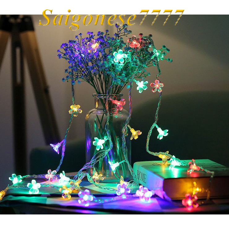 Đèn Led Cắm Điện Hoa Mai 3 Mét 18 Đèn Led Nhiều Màu Chớp Nháy Quấn Cây Mai Trang Trí Tết Giá Rẻ