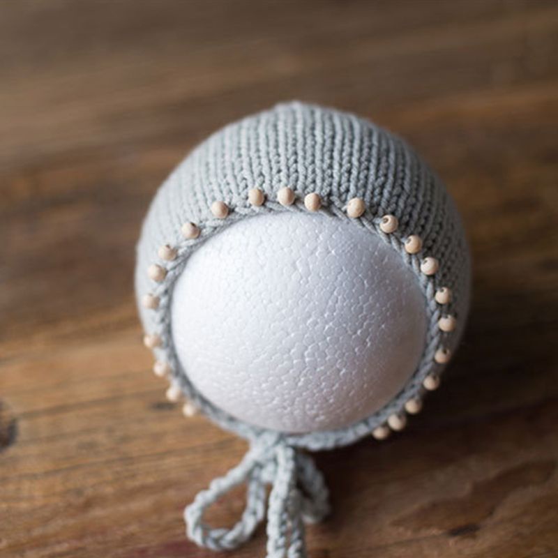 Mũ Len Đính Hạt Dùng Làm Đạo Cụ Chụp Ảnh Cho Bé Sơ Sinh