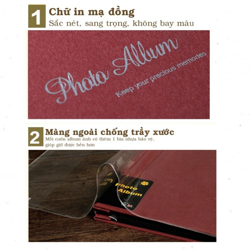 Album ảnh dán cỡ 27x29 bìa giấy có bọc nhựa đơn giản sang trọng tại ANVY