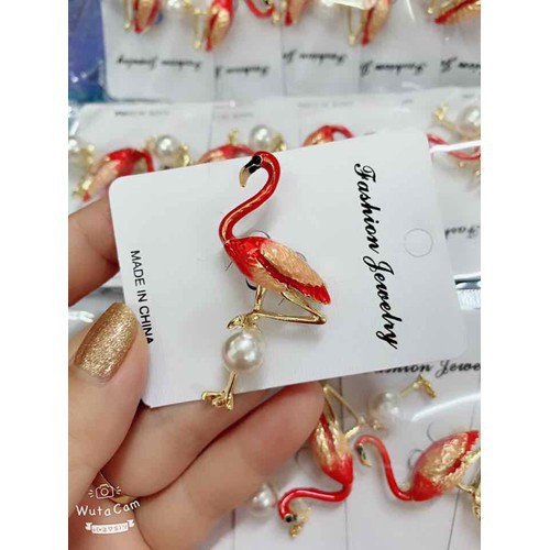 ❤️ Châm Cài Áo Hạc Hồng Xinh Lắm Nhak-Z33-E6T2