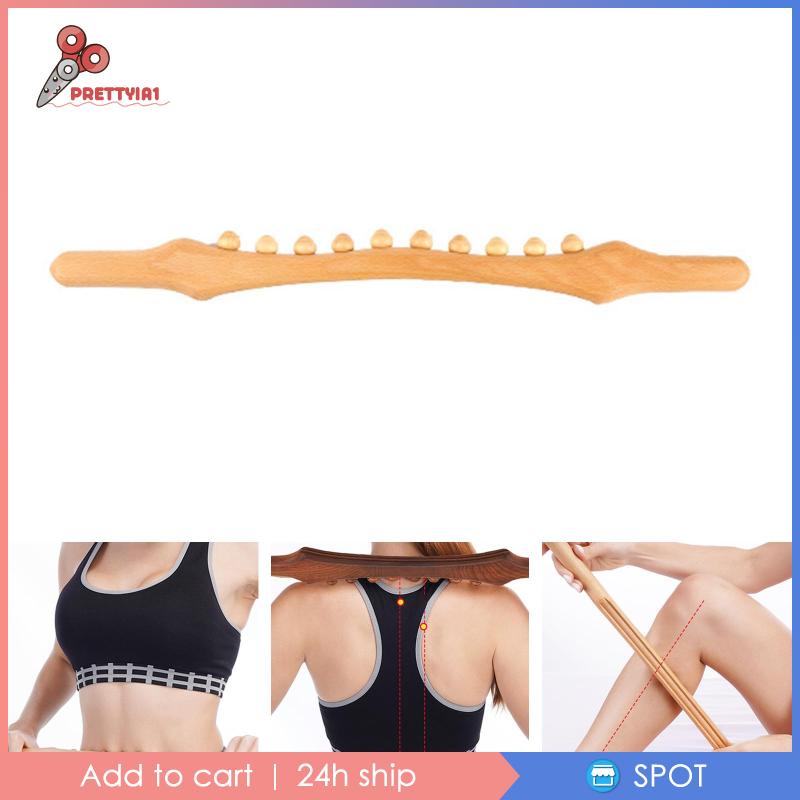 [Prettyia1] Gậy Mát Xa Gua Sha Bằng Gỗ Giúp Thư Giãn Cơ Bắp