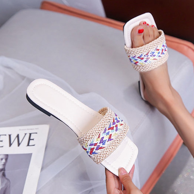 Dép đế bằng IELGY thời trang đi biển đơn giản cho nữ