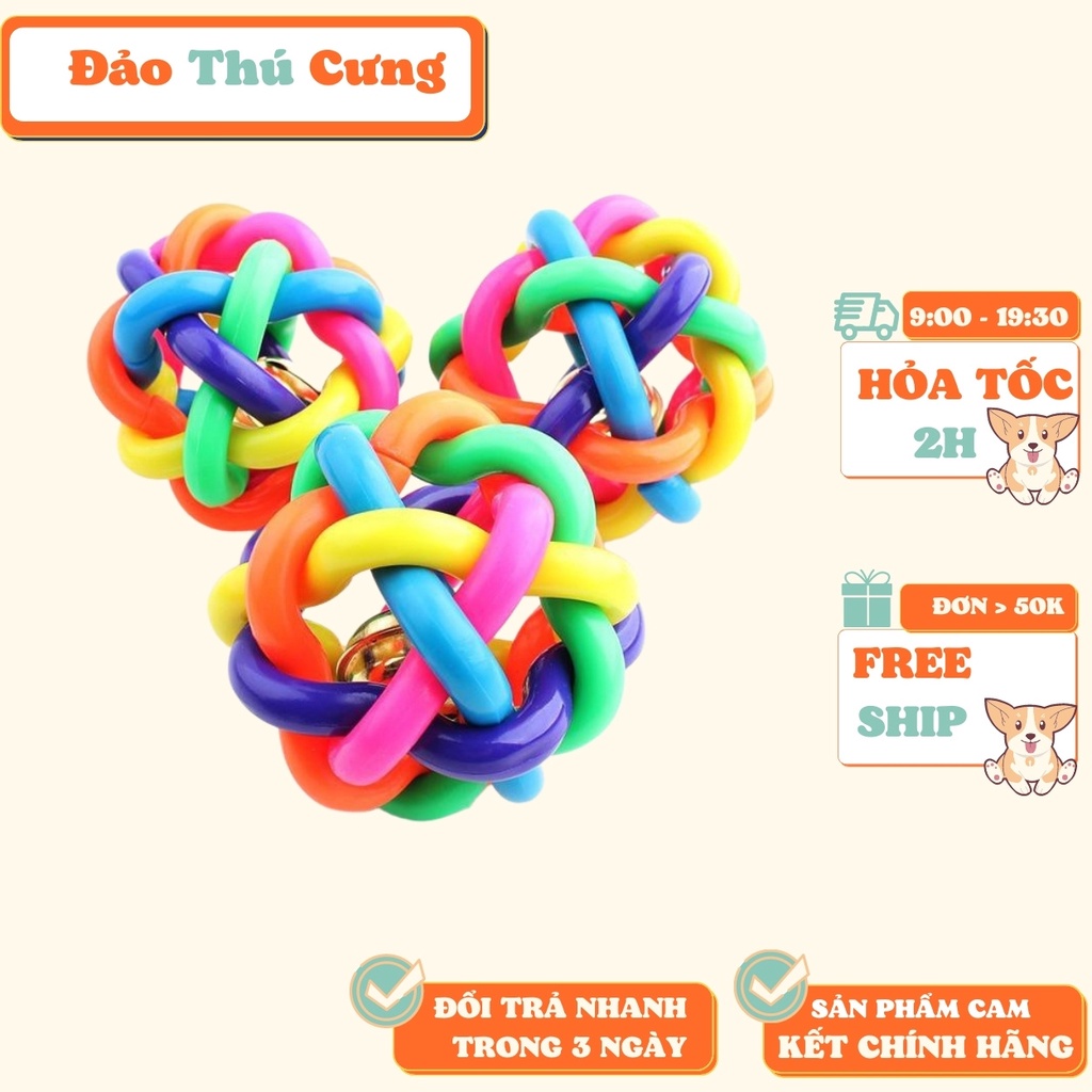 Đồ chơi chó mèo - Bóng bảy màu