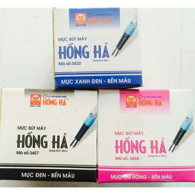 MUA 6 LỌ MỰC VIẾT MÁY HỒNG HÀ