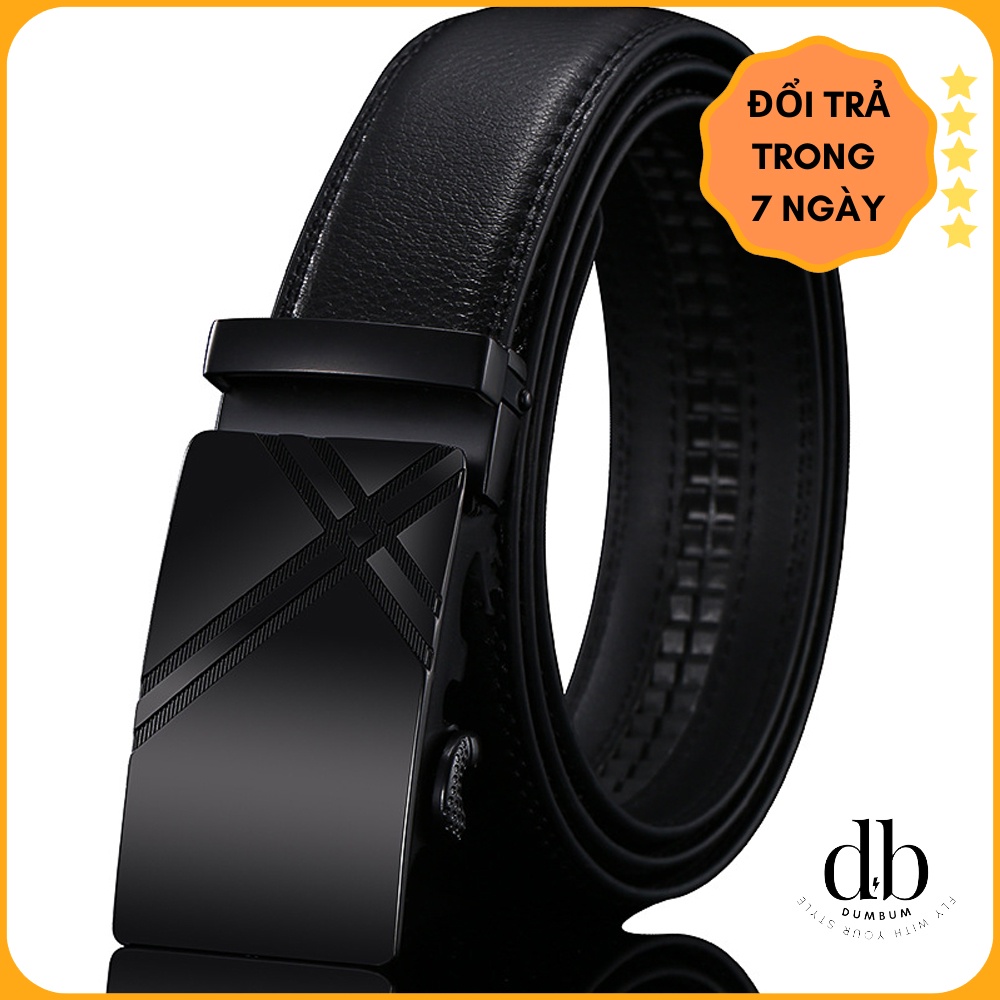 Thắt lưng dây nịt nam da bò khóa tự động phiên bản hàn đơn giản sành điệu trẻ trung DUMBUM DT107