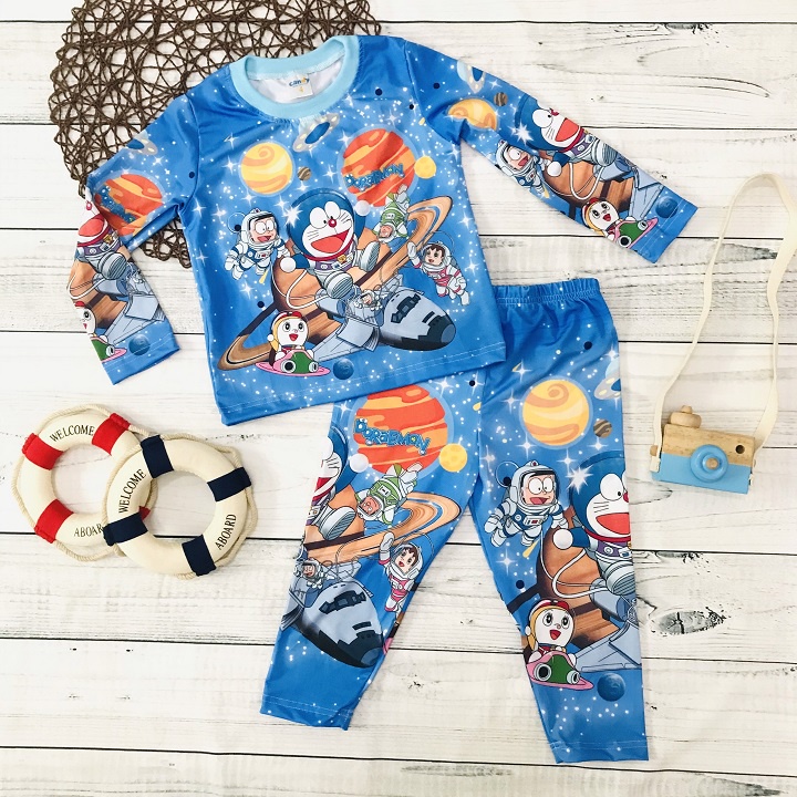 Bộ tay dài Doremon cho bé trai