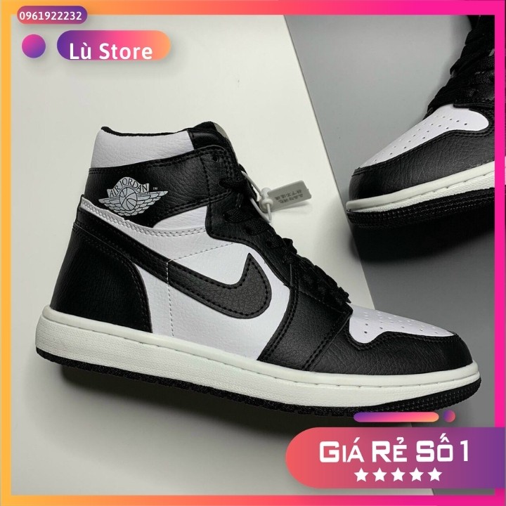 🔥J.Dan Panda🦝full box full bill🔥 Giầy thể thao nam nữ đen trắng/ Sneaker cổ cao nữ