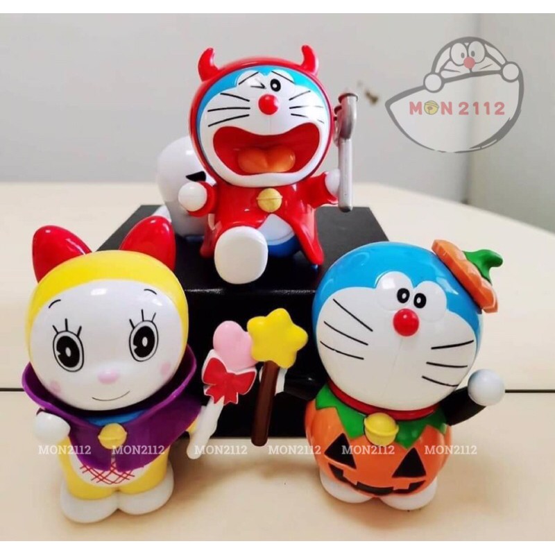 COMBO BỘ 3 MÔ HÌNH HALLOWEEN SIZE 8CM DORAEMON DOREMON